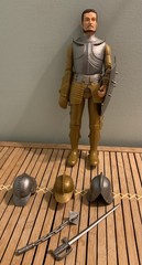 Vintage Marx 1960’s Gold Knight Sir Gordon Noble Series 1968 Figure Silver Toy