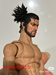 1/12 1/18 1/24 Samurai Miyamoto Musashi Head Sculpt For 6″ 3.75″Figure Body Toy