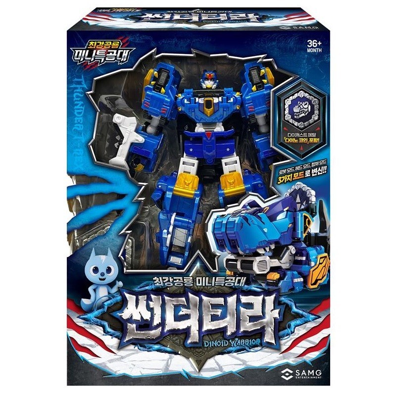 MINIFORCE DINOID WARRIOR THUNDER TYRA #01 INTEGRATION TRANSFORMER DINO ROBOT CAR