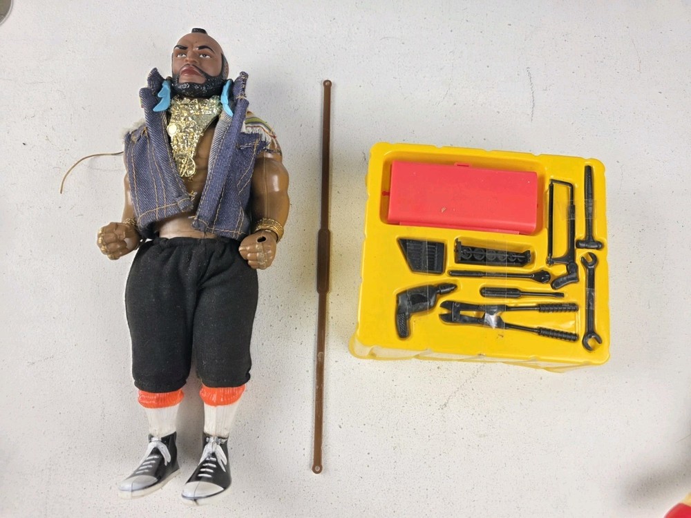 Talking Mr. T A-Team 1983 Galoob Vintage 12″ Action Figure W/toolbox