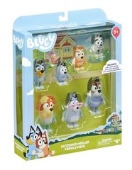 Bluey Extended Heeler Family Figure 8-pack, 2.5-3 inch Action Figures, Ages 3+