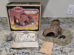 Dagobah Action Playset 1981 STAR WARS COMPLETE Minus Foam w CYLINDER Warning