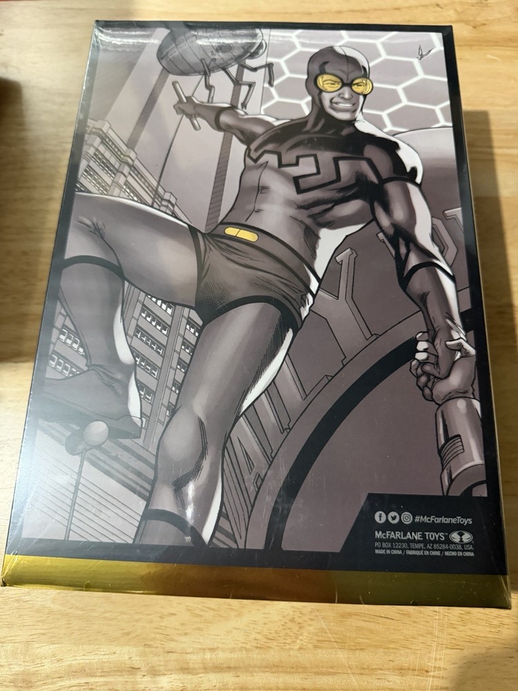 McFarlane DC Blue Beetle Gold Label Black & White Accent Edition Limited Sealed