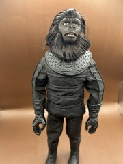Planet Of The Apes POTA General Ursus Nylon Hair Black Hood 11″ – EUC – Loose