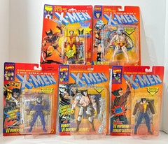 Vintage Marvel X-Men Lot of 5 Wolverines 1991-96 w/Official Trading Card NEW