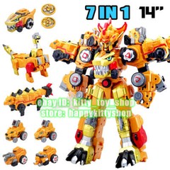 Dino Core Golden Ultimate D-Buster Tyranno Figure 7 in 1 Dinosaur Robot Combiner
