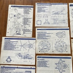 GI Joe 1982 Blueprints, Catalogs, Paperwork Conquest Snow Cat Tomahawk Lot 14