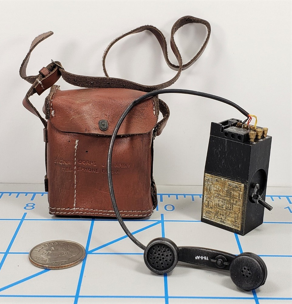 DID WWII US Bryan Military Police telephone n pouch 1/6 scale toys radio MP bag