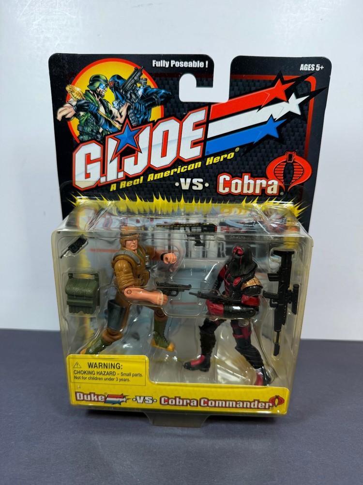 GI Joe vs Cobra DUKE VS COBRA COMMANDER 3.75″ Action Figure Set 2 Pack