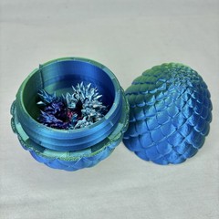 3D Printed Toy Dragons Articulated 8” Magnets Shiny Egg Kids Fun