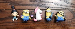 Lot Of 5 Despicable Me 2 Minion Collectible Action Figures No Bases