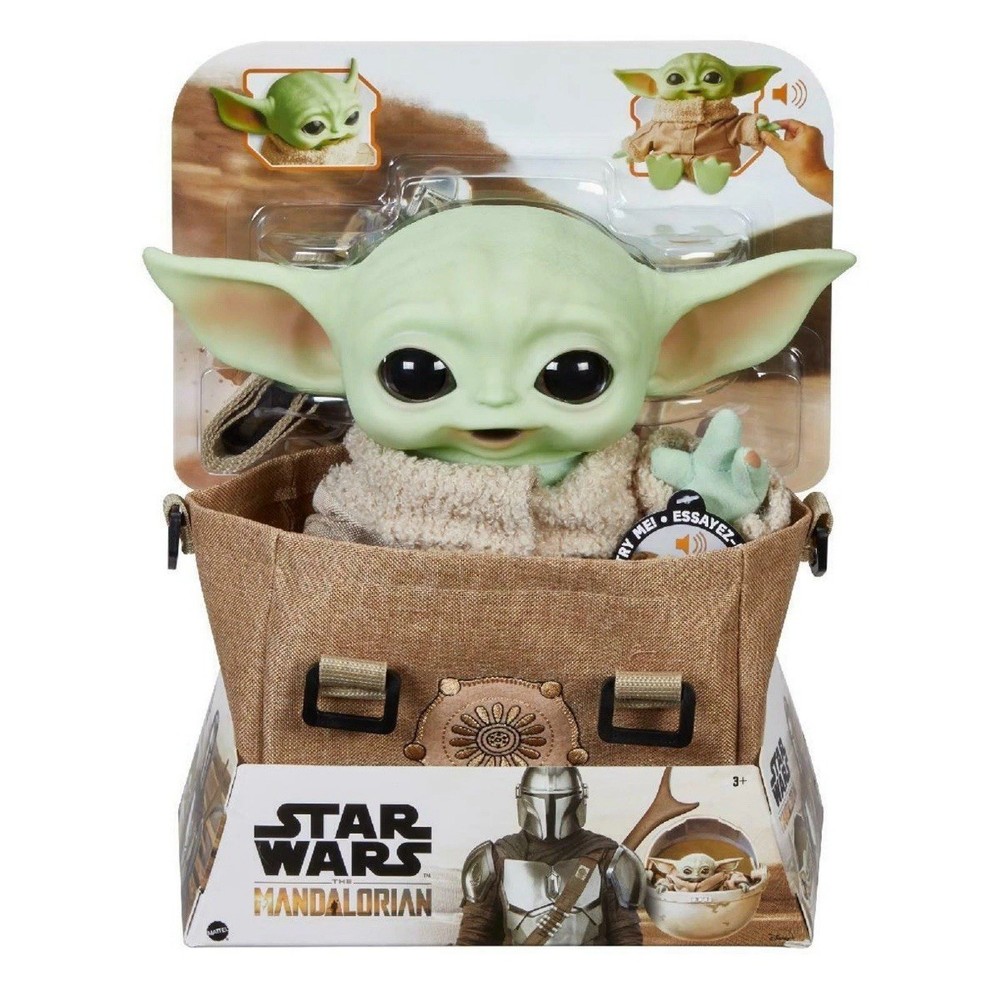 STAR WARS MANDALORIAN THE CHILD BABY YODA 11″ TALKING PLUSH IN SATCHEL, Grogu.