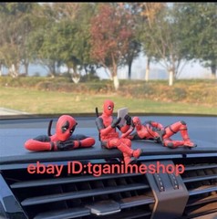 3 Pcs Superhero Deadpool Mini Figure Car Dashboard Decorations Toys US Seller
