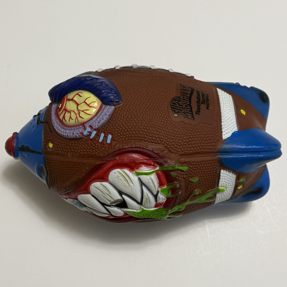 Vintage 1986 Super Madballs Touchdown Terror Football Rare Mad Balls Very Clean