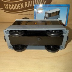TOBY ! THOMAS FRIENDS TRAIN WOODEN ! 1998 CARD ! BRITT ALLCROFT TRAM ENGINE