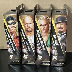 WWE Elite Collection Legends Complete Set Of 4, (Series 30) w/ Bob Backlund BAF