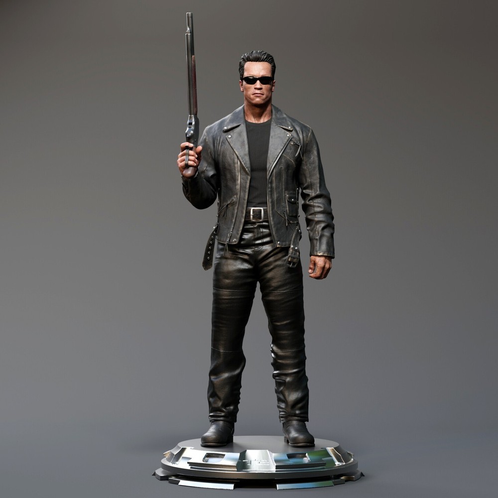 Terminator T-800 3d Figure 25cm Statue Professional Painted