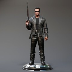 Terminator T-800 3d Figure 25cm Statue Professional Painted