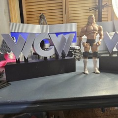 WWE Mattel Two WCW Nitro Stage Entrance Medium Logos (2) Accessory