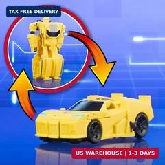 Transformers 1-Step Flip Heroes 3-Pack, 4-Inch Wheeljack, Bumblebee, and Optimus