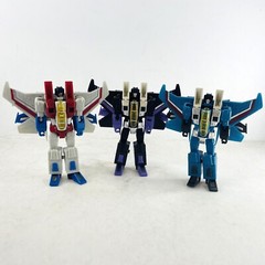 Transformers G1 Starscream Thundercracker Skywarp 3x Action Figures Flight Team