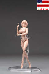 86TOYS T86-ST04-A 1/12 Female Pale Huge Bust Jointed Body 6″Action Figure Model