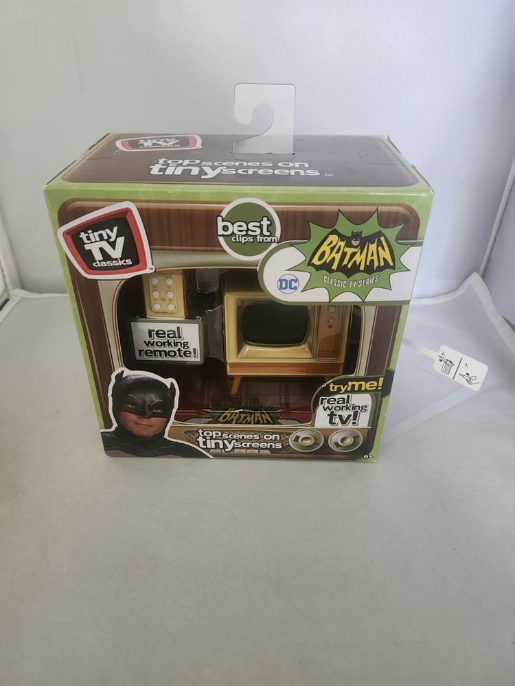 Batman “Tiny TV Classics” Real Working TV & Remote Top Scenes Classic Batman NEW