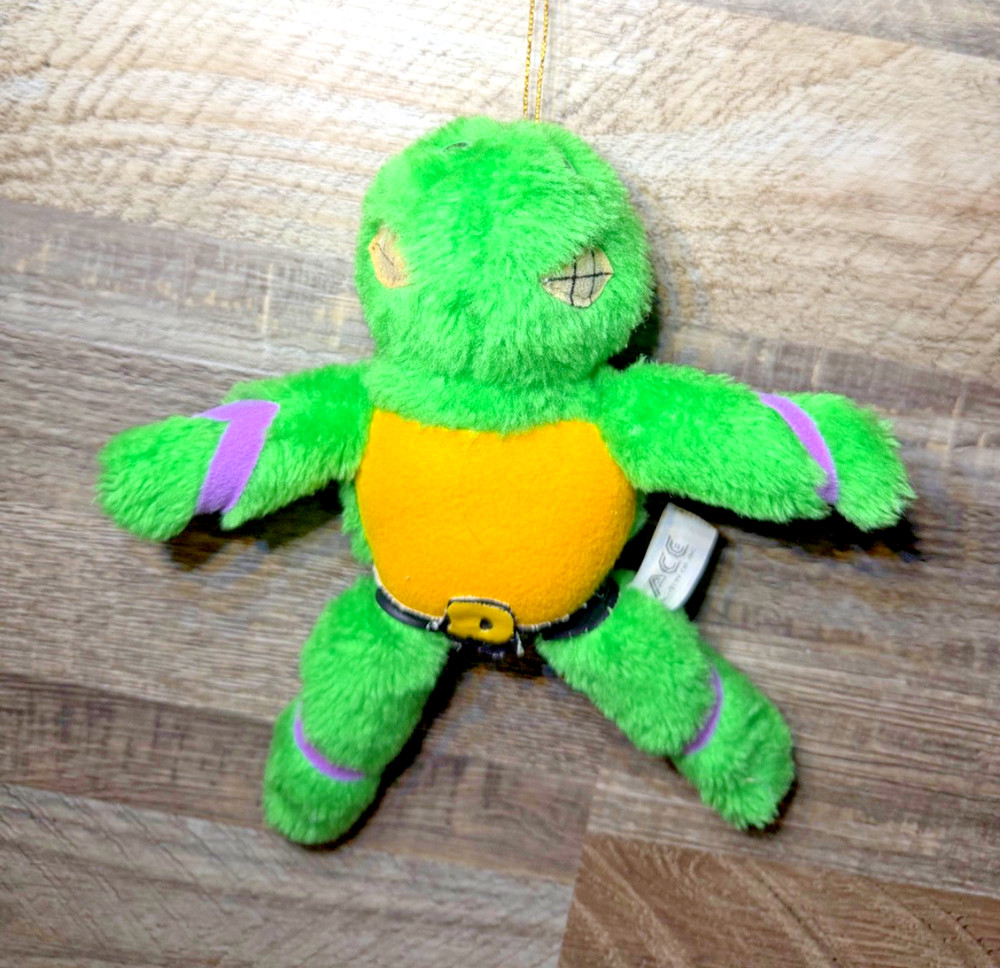 VTG 1989 TMNT Donatello Plush Ornament Ace Novelty Mirage Studios Turtle
