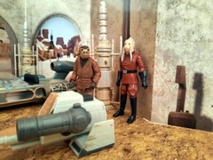 Mos Eisely Spaceport Speeders Custom Backdrop Tatooine Star Wars Hasbro Kenner