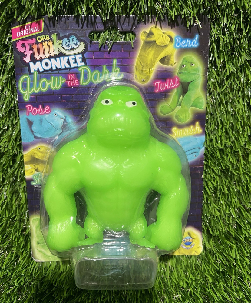 ORB Funkee Monkee Glow-in-the-Dark Green Monkey Action Figure, Ages 3+