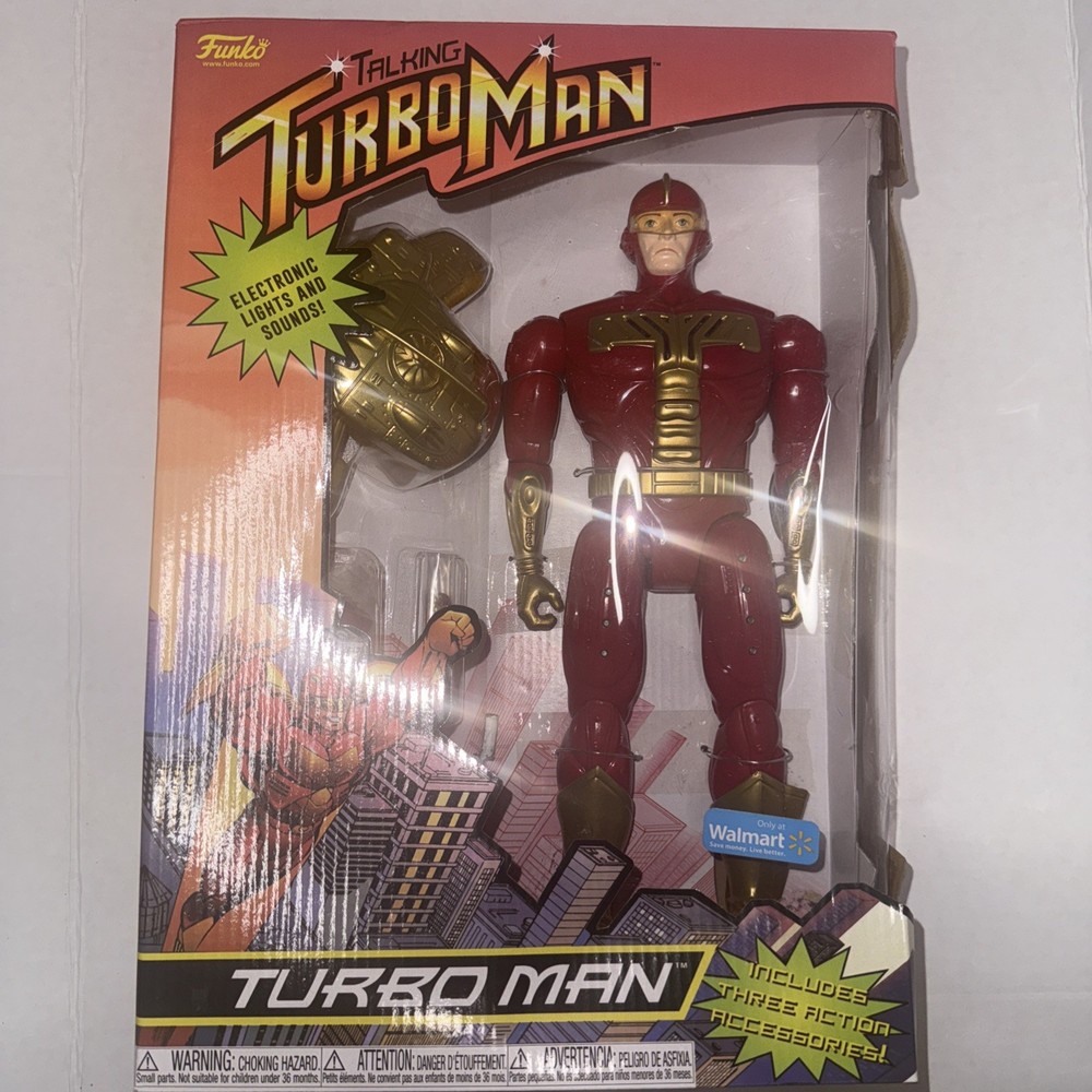 Funko 80-618 Talking Turbo Man Jingle All The Way Action Figure(see Pictures)