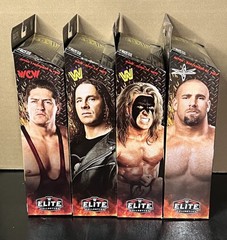 WWE Elite Monday Night Wars Complete Set of 4, (Series 12) w/ ROCKABILLY BAF