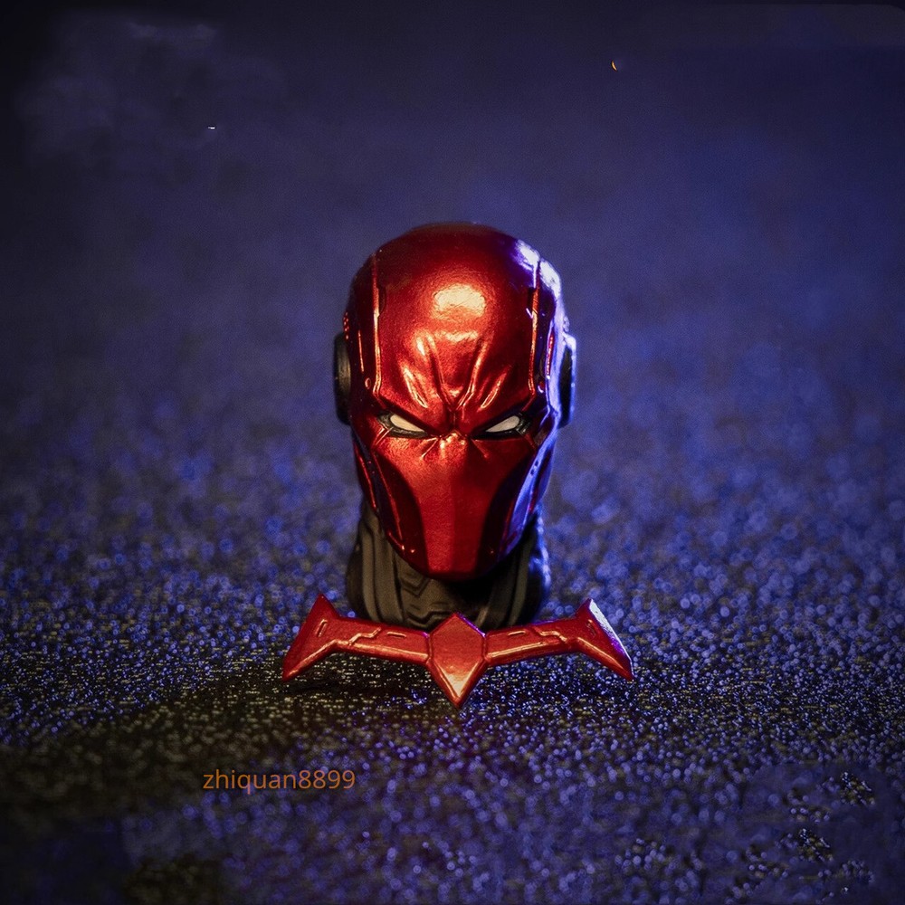 1/12 Red Hood Red Mask Head Sculpt for 12in Action Figure Sodier Body Toy