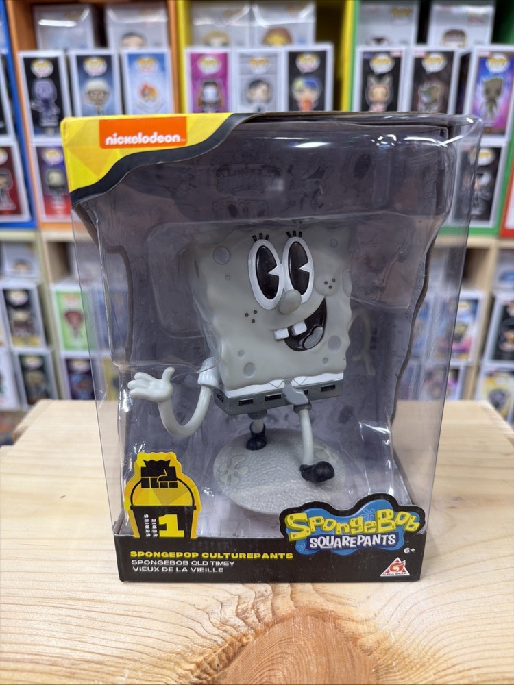 Alpha Group Spongepop Culturepants 4″ SPONGEBOB OLD TIMEY Vinyl Figure 2018 NIB