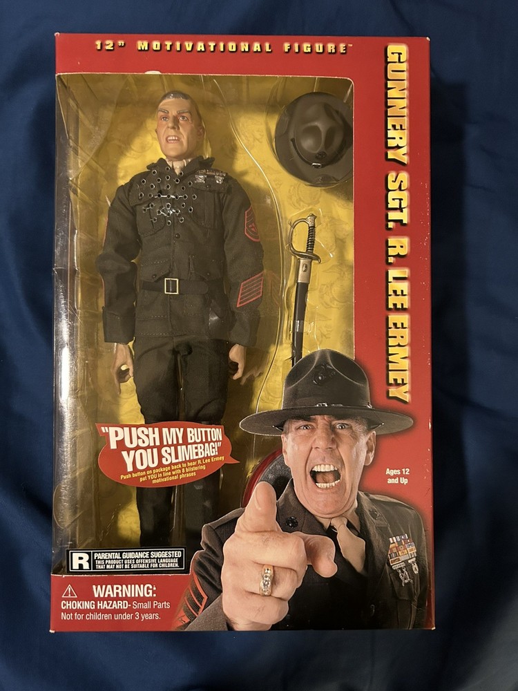 Gunnery Sgt. R Lee Ermey Vintage 2001 12” Motivational Figure Sound Low