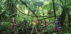 Jurassic Park World Mattel Velociraptor Dinosaur Toy Figure Diorama Backdrop #1