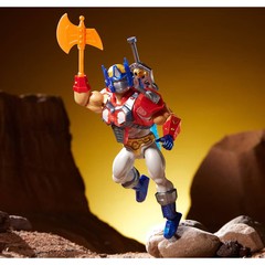 Masters of the Universe Origins x Transformers Optimus Prime Armor He-Man Action