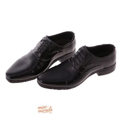 1/6 Scale Black Men Business Leather Shoes for 11.5”Soldiers Male Figure Rubber