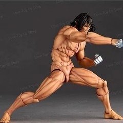 New Revoltech Amazing Yamaguchi Eren Jaeger Attack on Titan Action Figure Anime