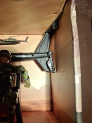 U.S. Army Night Stalker Helicopter with Pilot. Lights,Sound New In Box, Damage