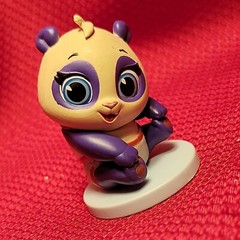 2.5″ PURPLE PANDA BEAR pvc Disney Jr TOTS Tiny Ones Transport Service PRECIOUS