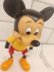 Vintage Mickey Mouse 5.5″ Tall Walt Disney Production Figure Toy Rubber Face