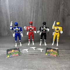 Power Rangers: Karate Chop Action (1994) set of 4 Red Black Yellow Blue Figures
