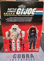 GI JOE ~ 1983 SNAKE BATTLE ARMOR ~ S.N.A.K.E. ~ 100% COMPLETE & WHITE BLUEPRINT