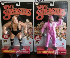 WWE Mattel LJN Jesse Ventura & King Kong Bundy Black Card Set