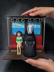 Spirited Away Chihiro No Face Train Diorama Custom Hand Painted Figure 20cm