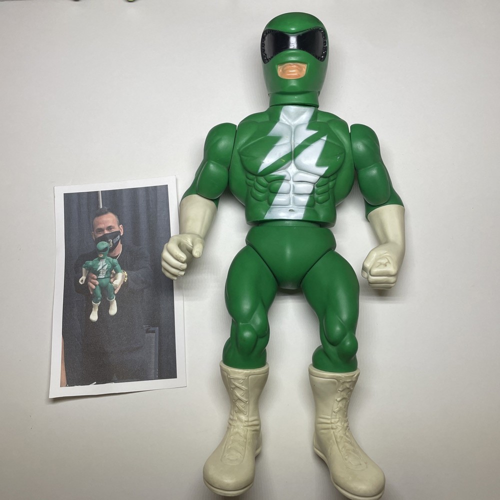 Power Rangers – Star Toys-14″ – Green Power Ranger- Signed by Jason David Frank