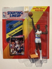 💥🏀 1992 DIKEMBE MUTOMBO Starting Lineup, Denver Nuggets, Card & Poster 🏀💥