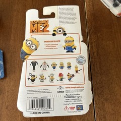 Despicable Me 2 Movie Minion Dave Poseable Action Figure Pkg dented in on bottom