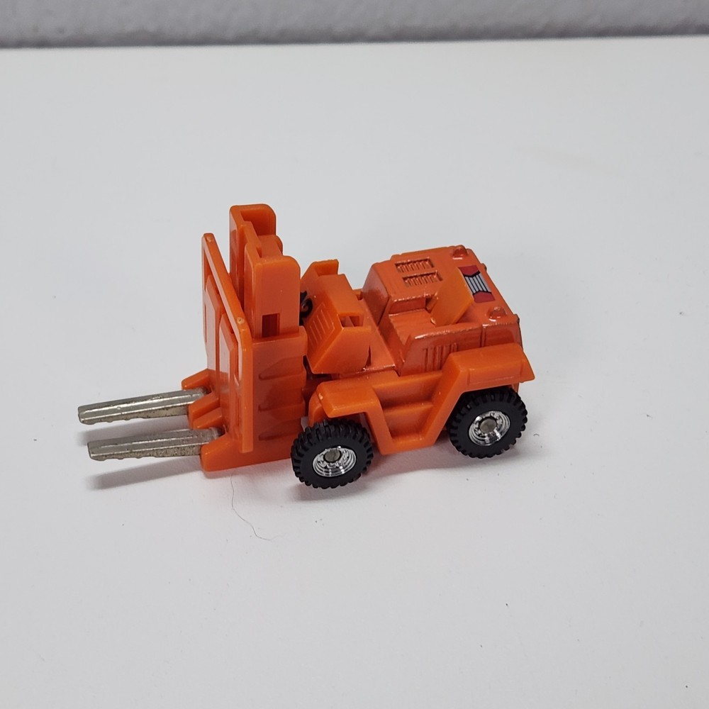 Vintage 1984 Gobot Spoons KO Machine Robo Series C-12 Orange Forklift